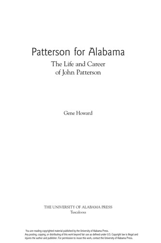 Patterson for Alabama : the life and career of John Patterson 