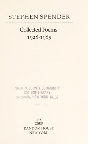 Collected poems, 1928-1985 