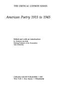 American poetry, 1915-1945 / edited and with an introduction by Harold Bloom.