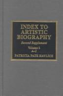 Index to artistic biography. Second supplement 