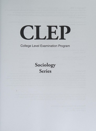 CLEP, college level examination program : sociology series 