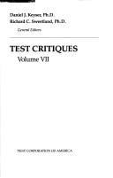 Test critiques / Daniel J. Keyser, Richard C. Sweetland, general editors.