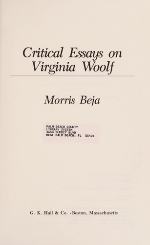 Critical essays on Virginia Woolf / Morris Beja.