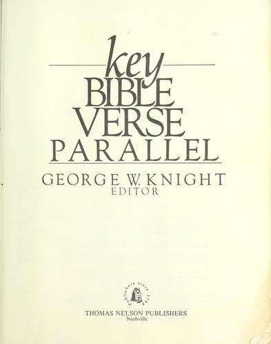 Key Bible verse parallel 