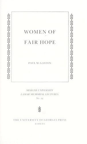 Women of Fair Hope / Paul M. Gaston.