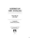 American art analog / compiled by Michael David Zellman.