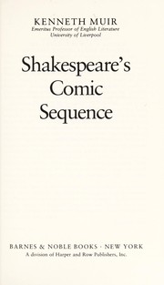 Shakespeare's comic sequence  Cover Image