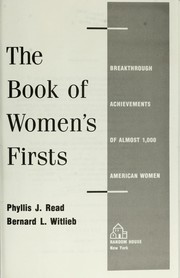 The book of women's firsts : break-through achievements of almost 1,000 American women  Cover Image
