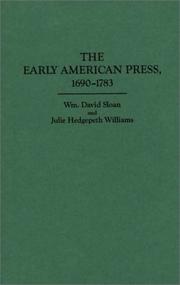 The early American press, 1690-1783  Cover Image