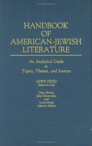 Handbook of American-Jewish literature : an analytical guide to topics, themes, and sources  Cover Image