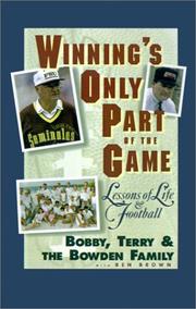 Winning's only part of the game : lessons of life & football  Cover Image