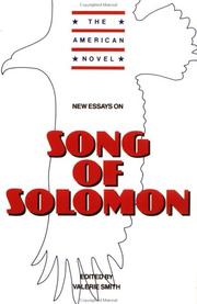 New essays on Song of Solomon  Cover Image