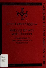 Making her way with thunder : a reappraisal of Zora Neale Hurston's narrative art  Cover Image