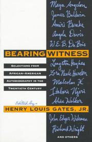 Bearing witness : selections from African-American autobiography in the twentieth century  Cover Image