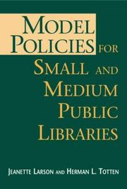 Model policies for small and medium public libraries  Cover Image