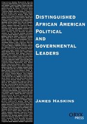 Distinguished African American political and governmental leaders  Cover Image