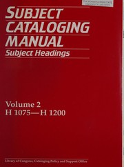 Subject cataloging manual. Subject headings  Cover Image