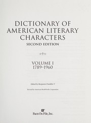 Dictionary of American literary characters  Cover Image