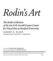 Rodin's art : the Iris & B. Gerald Cantor Collection at Stanford University  Cover Image