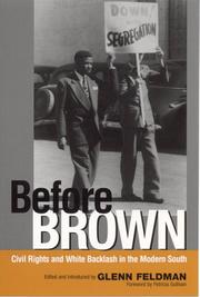 Before Brown : civil rights and white backlash in the modern South  Cover Image