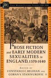 Prose fiction and early modern sexuality in England, 1570-1640  Cover Image