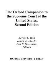 The Oxford companion to the Supreme Court of the United States  Cover Image
