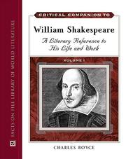 Critical companion to William Shakespeare : a literary reference to his life and works  Cover Image