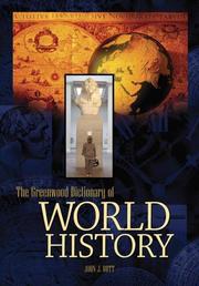The Greenwood dictionary of world history  Cover Image