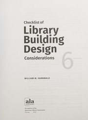 Checklist of library building design considerations  Cover Image