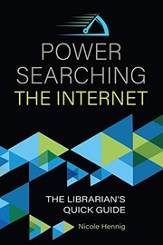 Power searching the Internet : the librarian's quick guide  Cover Image