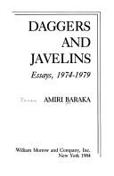 Daggers and javelins : essays, 1974-1979  Cover Image