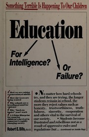 Education for intelligence? Or failure?  Cover Image