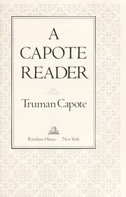 A Capote reader  Cover Image
