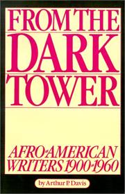 From the dark tower; Afro-American writers, 1900 to 1960, Cover Image