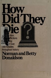 How did they die?  Cover Image