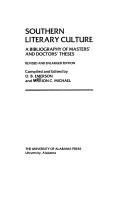 Southern literary culture : a bibliography of masters' and doctors' theses  Cover Image