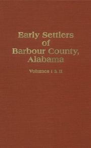 Early settlers of Barbour County, Alabama  Cover Image