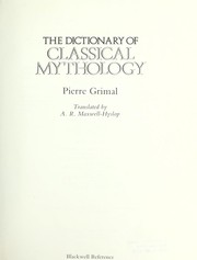 The dictionary of classical mythology  Cover Image
