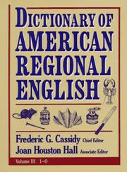 Dictionary of American regional English  Cover Image