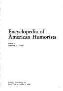 Encyclopedia of American humorists  Cover Image