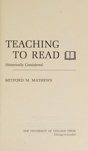 Teaching to read : historically considered  Cover Image